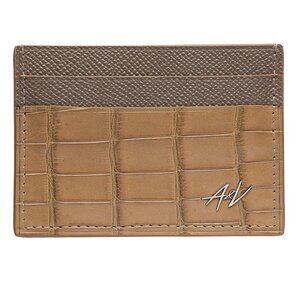 Natural Alligator Leather Card Case – Classy Nugget Color
